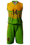 ARCHER - zielono / pomarańczowy - strój do koszykówki