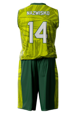 JUNGLE - limonkowo / zielony - strój do koszykówki
