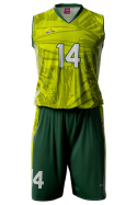 JUNGLE - limonkowo / zielony - strój do koszykówki