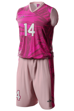 JUNGLE - różowy - strój do koszykówki