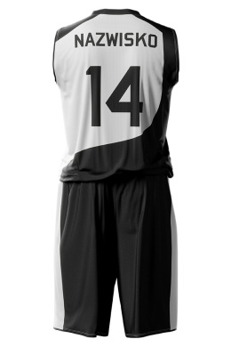 SLIDE- biało / czarny - strój do koszykówki
