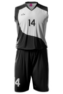 SLIDE- biało / czarny - strój do koszykówki
