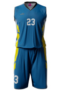 MIAMI - niebiesko/żółty- strój do koszykówki