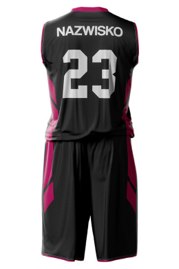 MIAMI - czarno/bordowy - strój do koszykówki