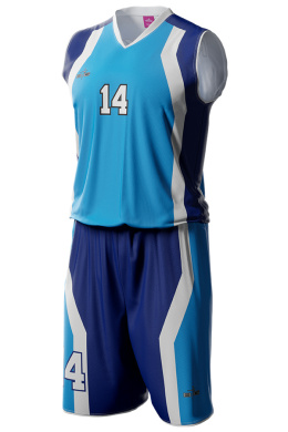PLATE - niebiesko / granatowy - strój do koszykówki