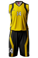 PLATE - czarno / żółty - strój do koszykówki