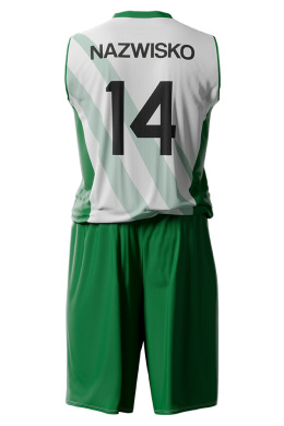 SCAR - biało / zielony - strój do koszykówki