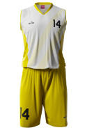 SCAR - biało / żółty - strój do koszykówki