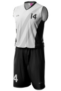 SCAR - biało / czarny - strój do koszykówki
