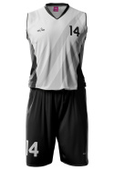 SCAR - biało / czarny - strój do koszykówki