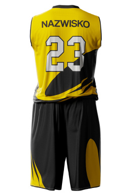 SPRING - żółto / czarny - strój do koszykówki