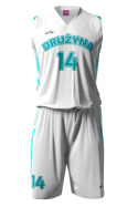 NEON - biało/niebieski - strój do koszykówki