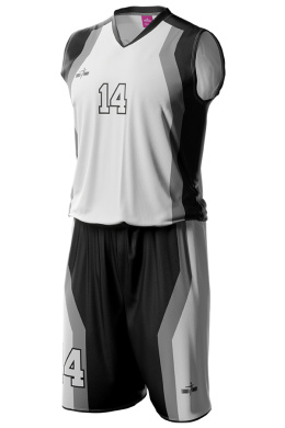 PLATE - biało / czarny - strój do koszykówki