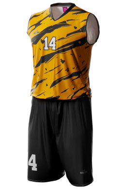 TIGER - czarny / pomrańczowy - strój do koszykówki