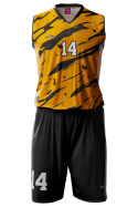 TIGER - czarny / pomrańczowy - strój do koszykówki