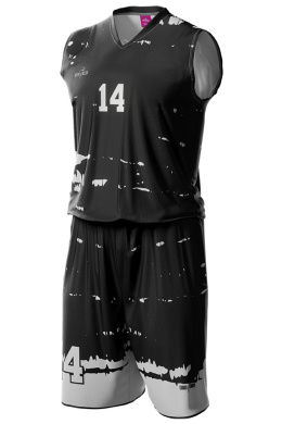 TRIAL - czarno / biały - strój do koszykówki