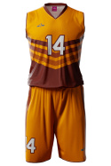 ARCHER - bordowo / pomarańczowy - strój do koszykówki