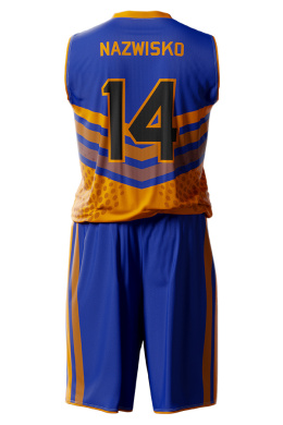 ARCHER - niebiesko / pomarańczowy - strój do koszykówki